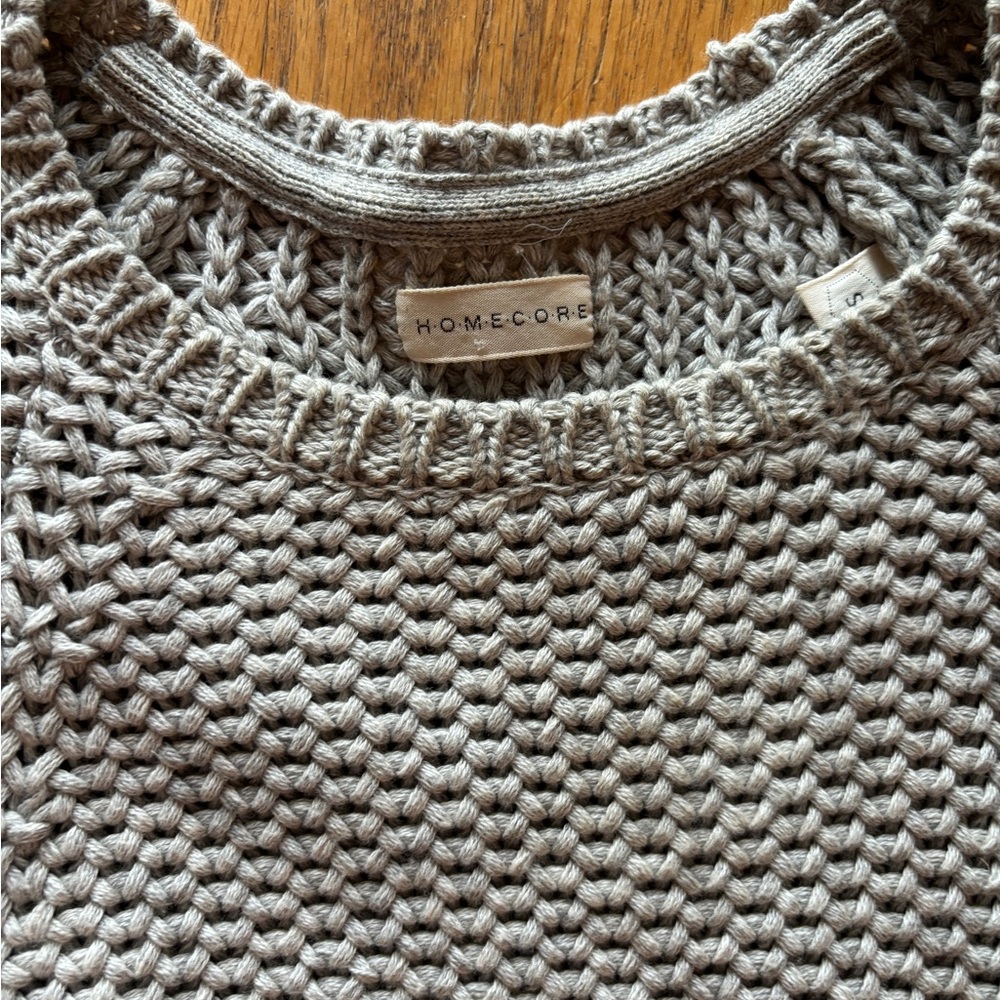 Women's Gray Crew Neck Sweater